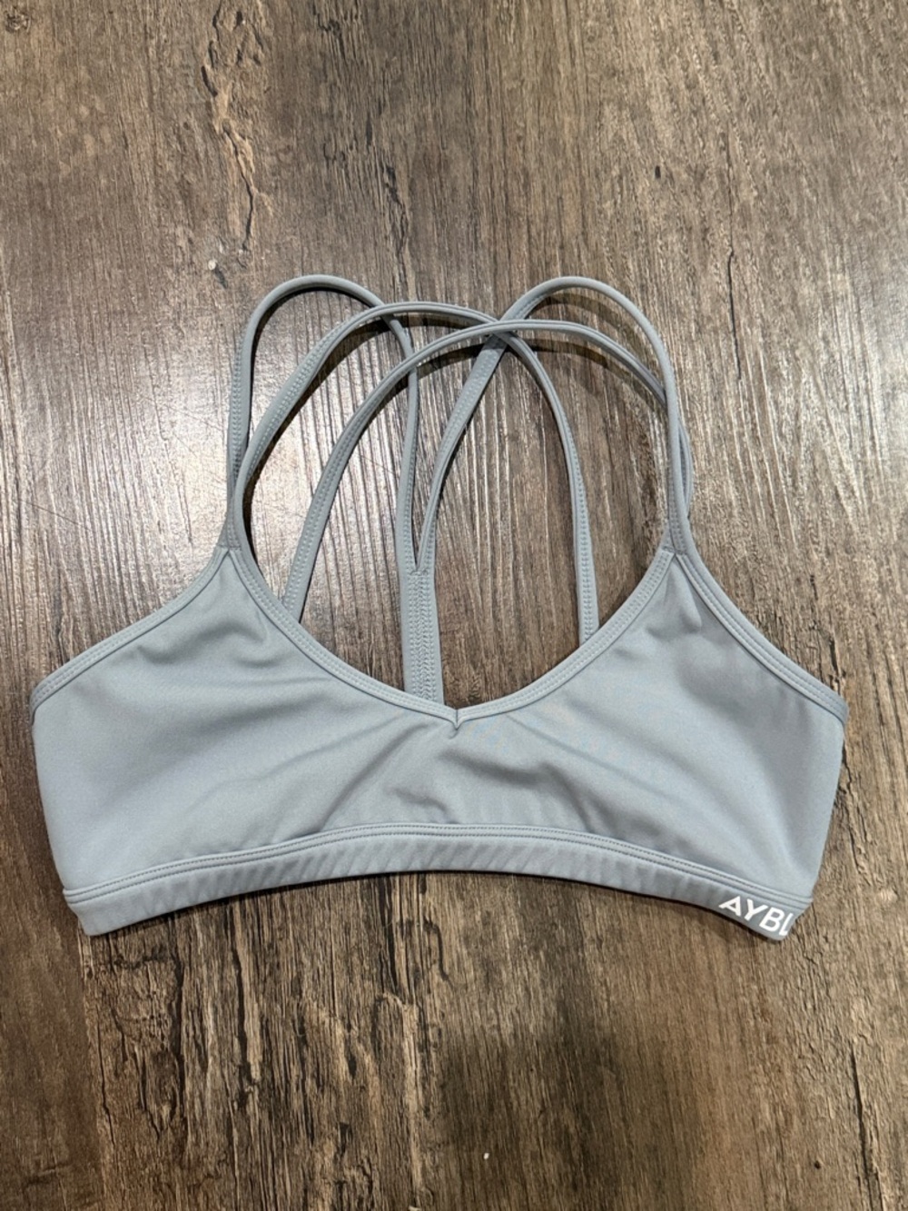 FINAL PRICE AYBL Grey Double-Strap Sports Bra